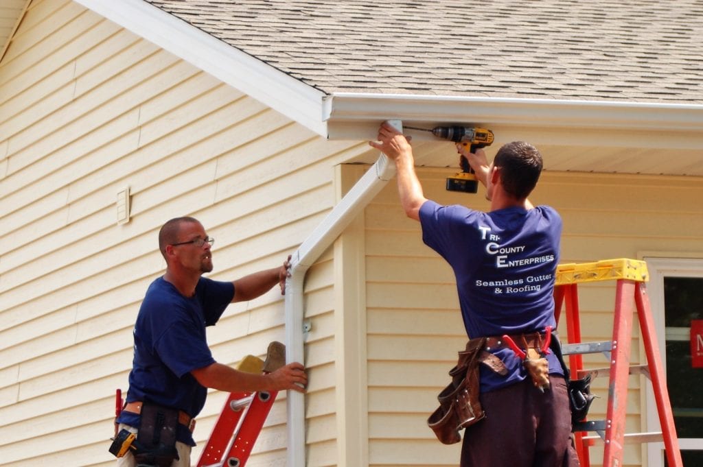Attaching Downspout