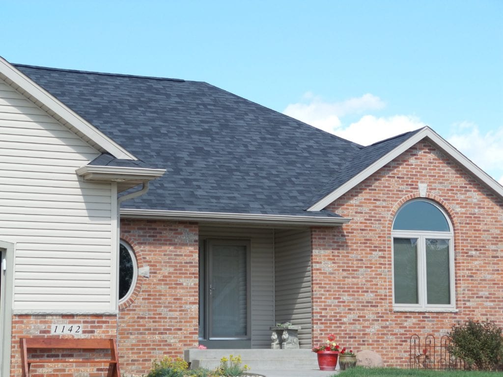 Closeup Black Singled Roof