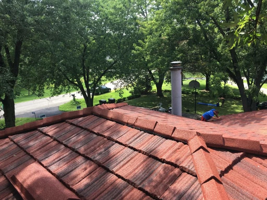 Red Stone Coated Steel Roof