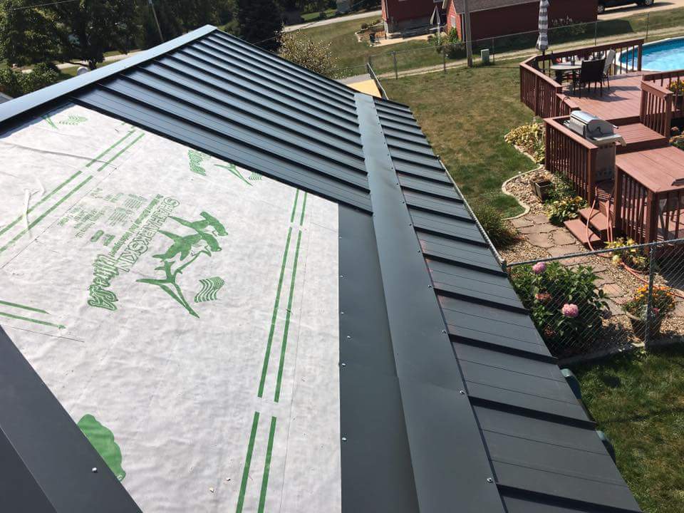 Beginning Install Painted Steel Roof