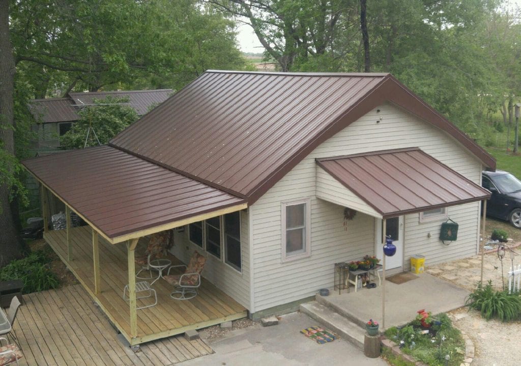 Red Painted Steel Roof Complete