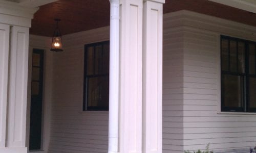 Downspout Attached to Column