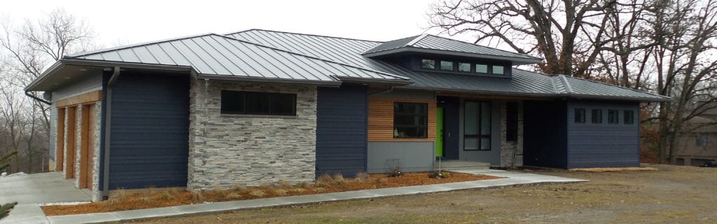Painted Steel Roof on Ranch Home