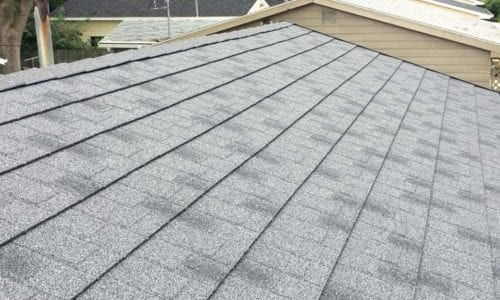 Grey Stone Coated Roof Closeup