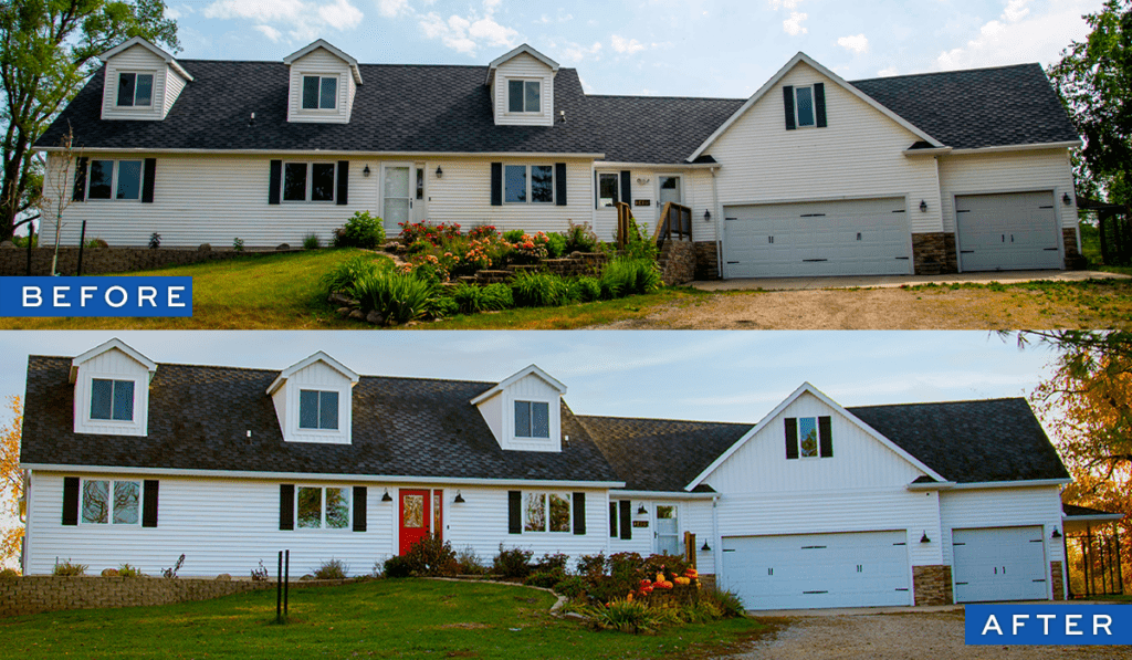 home before and after from front